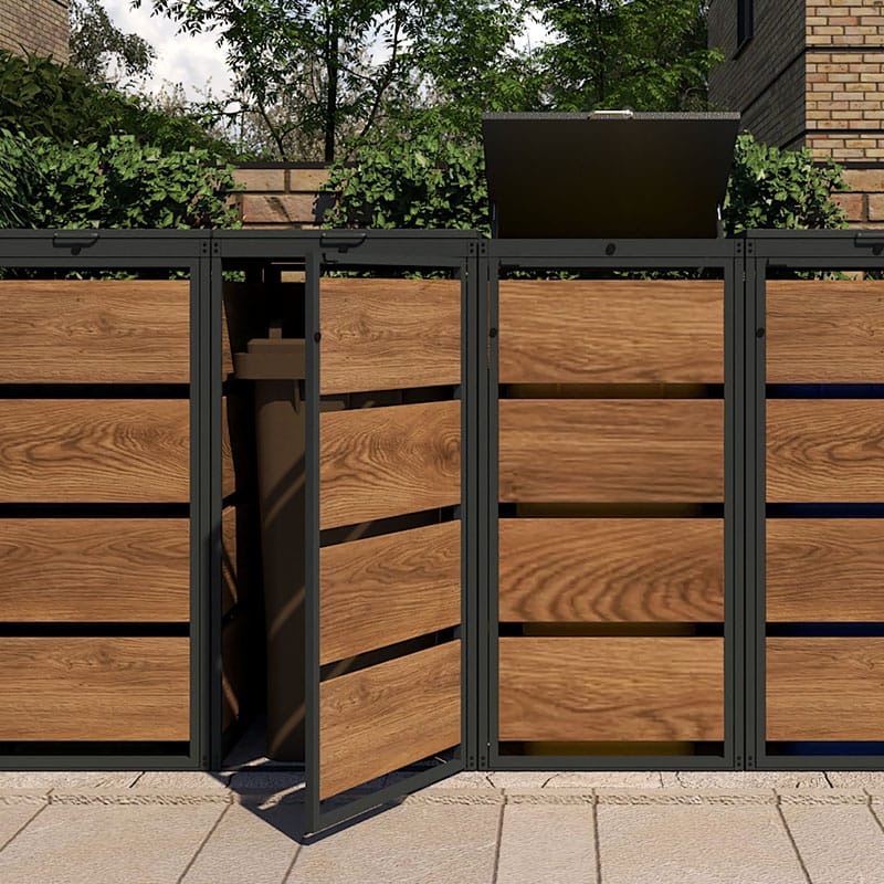 Modu Guard bin enclosures - golden oak